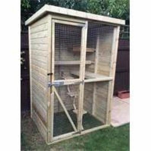 The Pippin PlayPen Wooden Cat Shed