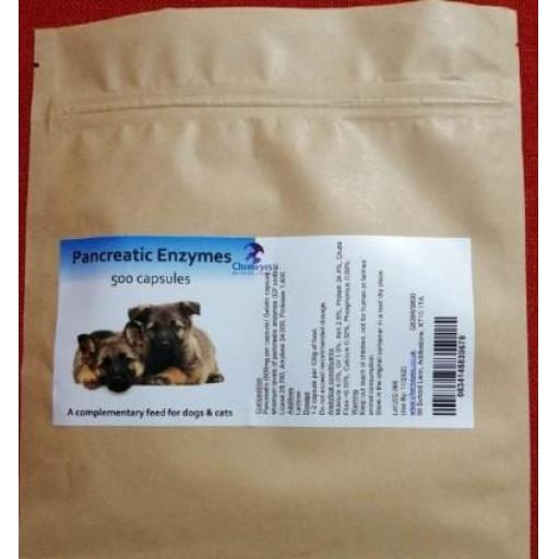 Pancreatic Enzyme Capsules Eco Pack 500 Capsules for Cats