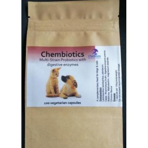 Chembiotics Eco pack 100 Capsules for Cats and Dogs