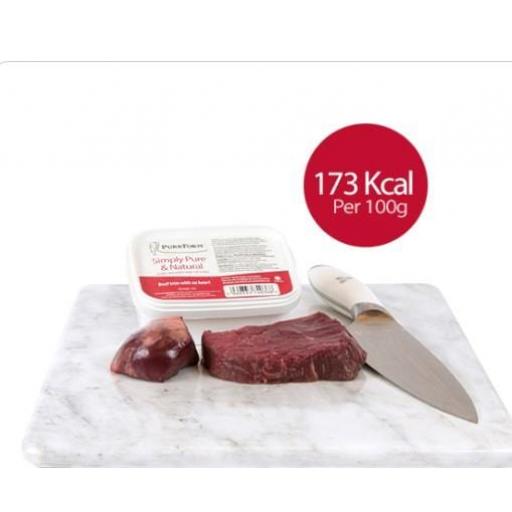 Beef trim with ox heart (Adult & Kitten) 250g Tub