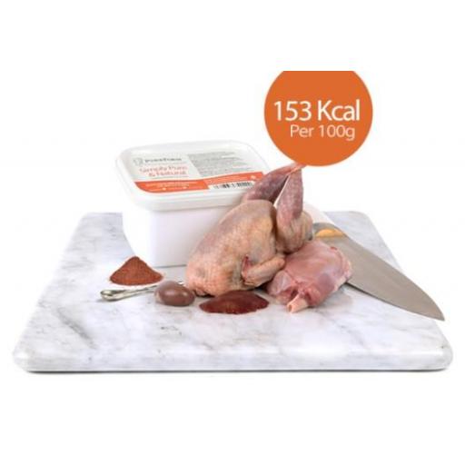 Minced Farmed Rabbit & Bone with Ox Heart (Adult Cat) 450g Tub