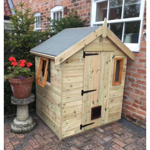 Cosy Cottage 4ft x 3ft x 58" Wooden Cat Shed